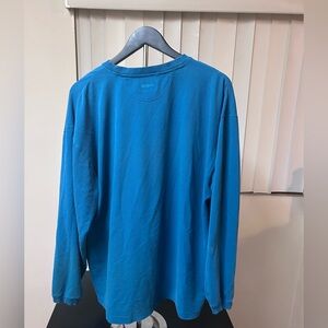 Vintage Patagonia Crewneck Knit Organic Cotton Sweatshirt Shirt Blue Mens XL VTG